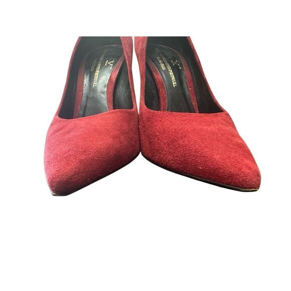 Versace 1969 Italia Women Red Suede point stiletto heel Size: 361/2, US 6 - Picture 4 of 11